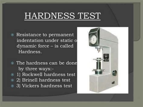 importance of hardness test